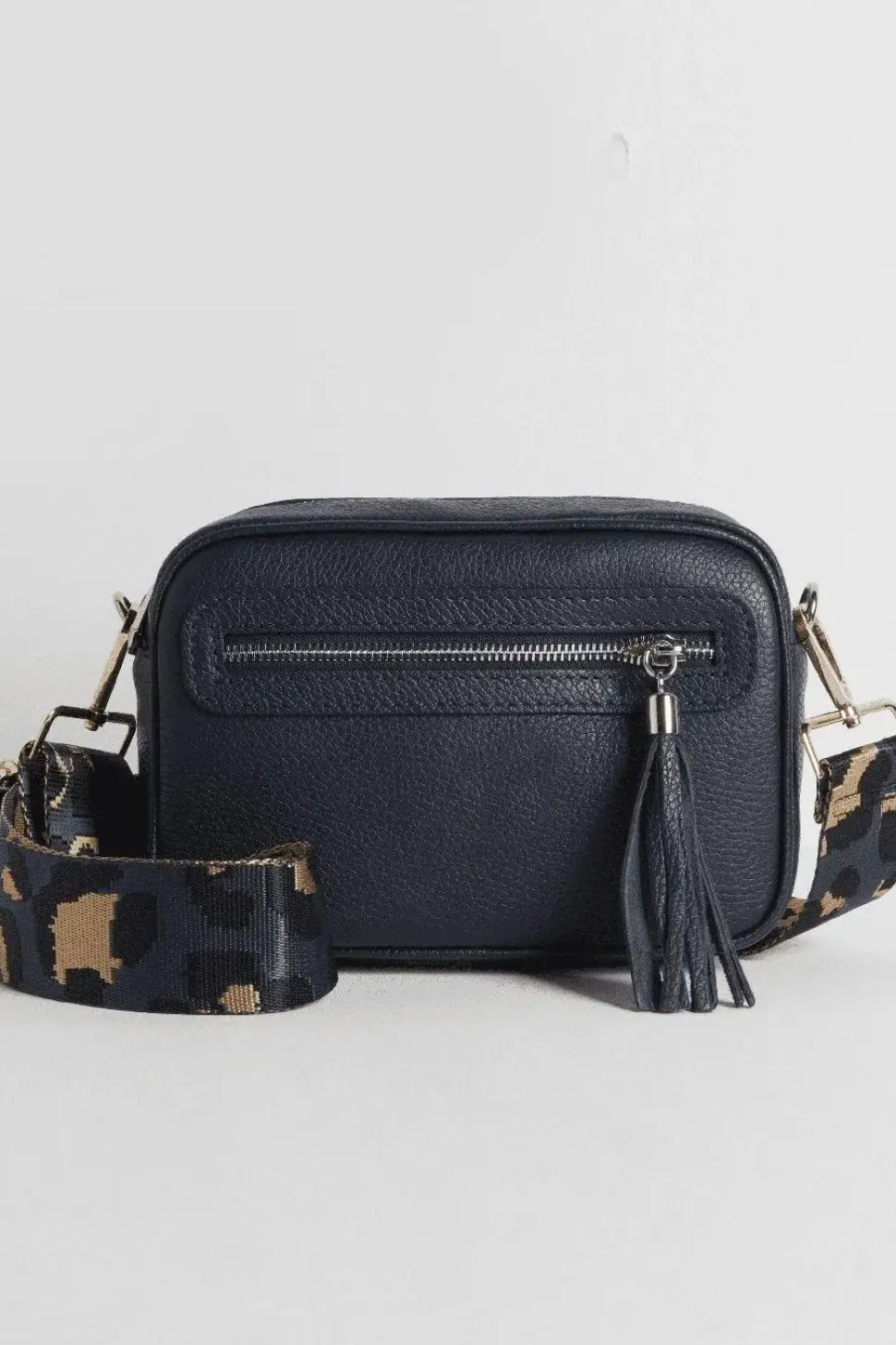 'Florence' Crossbody Bag with Leopard Strap