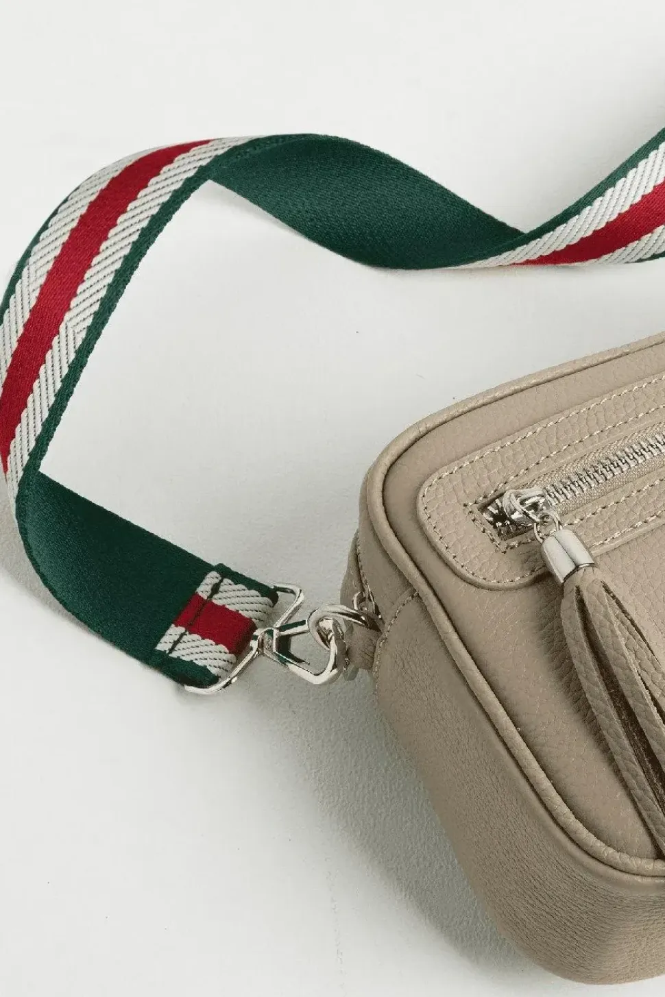 'Florence' Crossbody Bag with Stripe Strap
