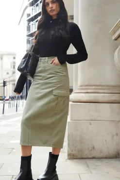 'Foxtrot' Maxi Cargo Skirt