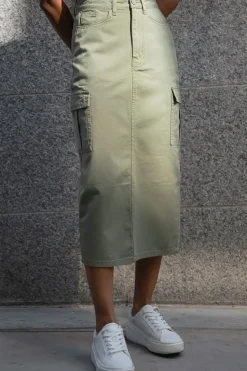 'Foxtrot' Maxi Cargo Skirt