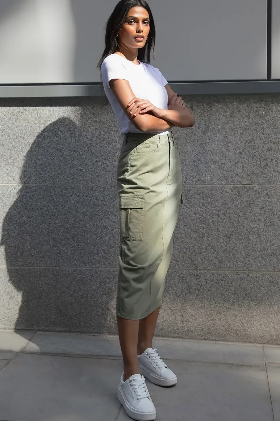 'Foxtrot' Maxi Cargo Skirt