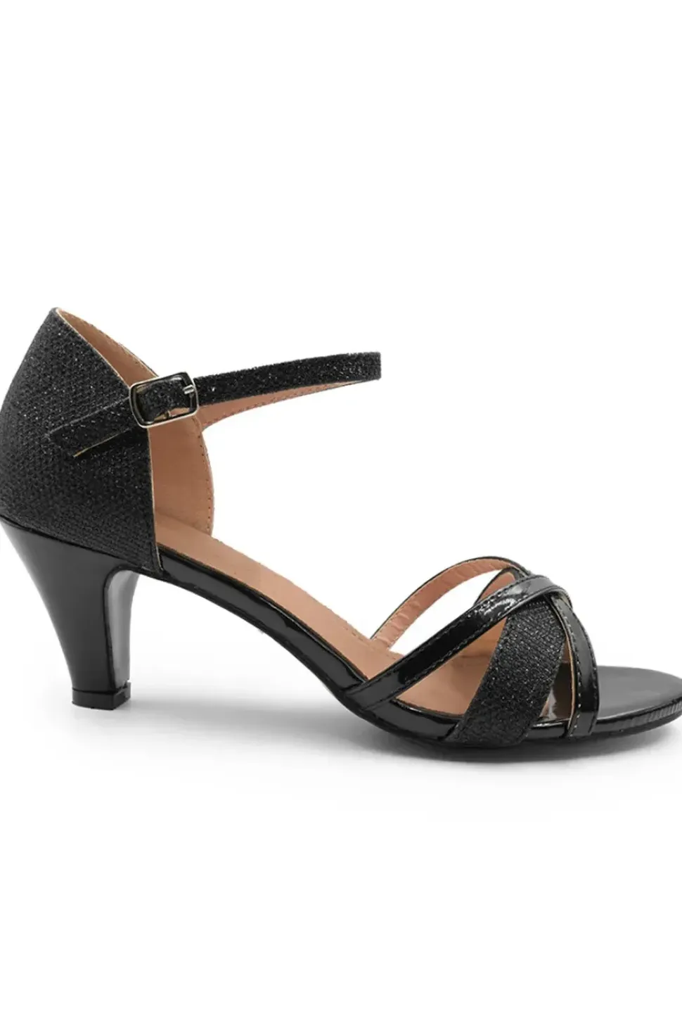 'Frida' Mid High Heel With Buckle Ankle Strap