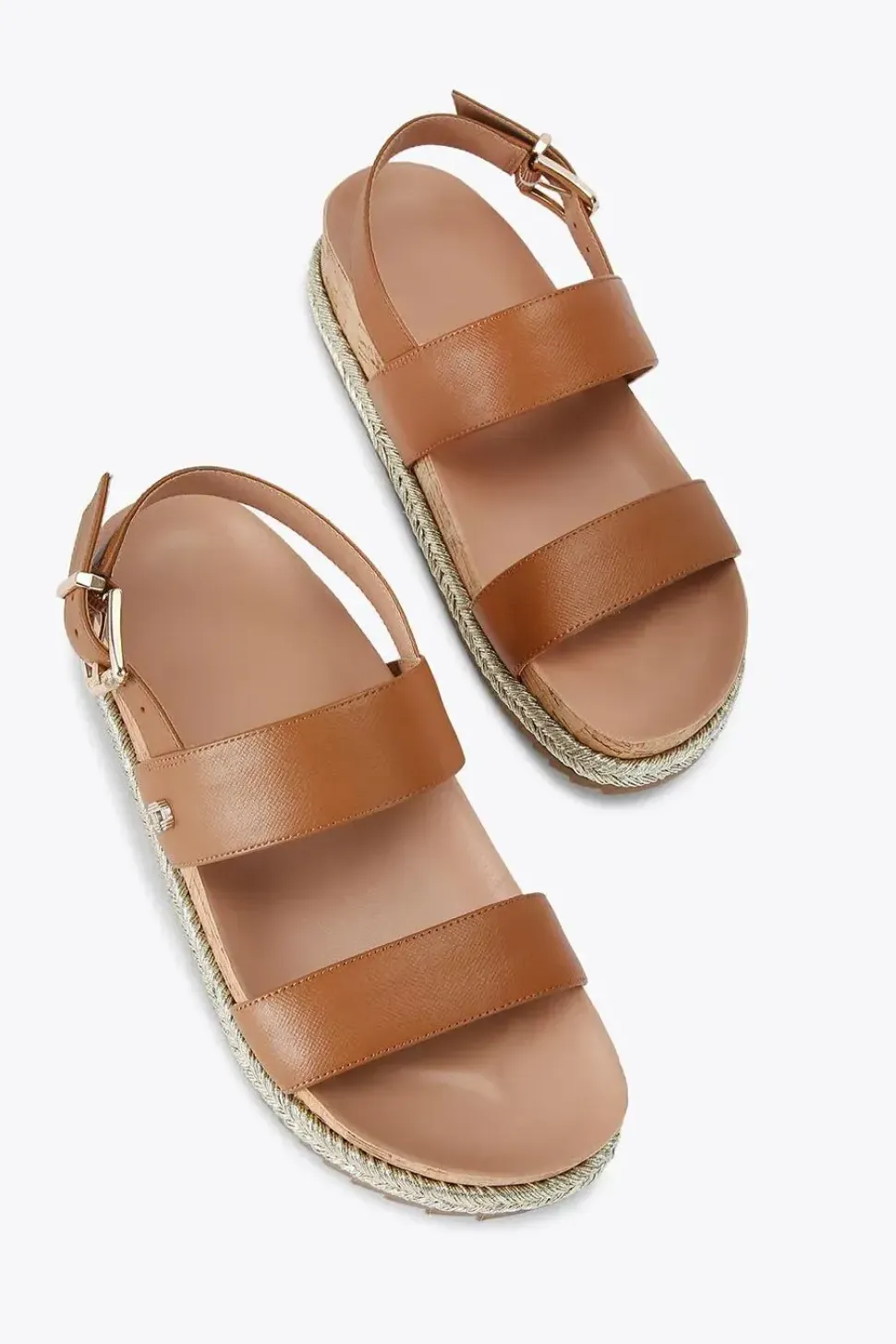 'Gala Flatform' Leather Sandals