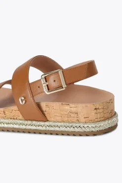 'Gala Flatform' Leather Sandals