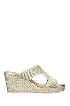 'Gala Wedge Mule 70' Fabric Heels