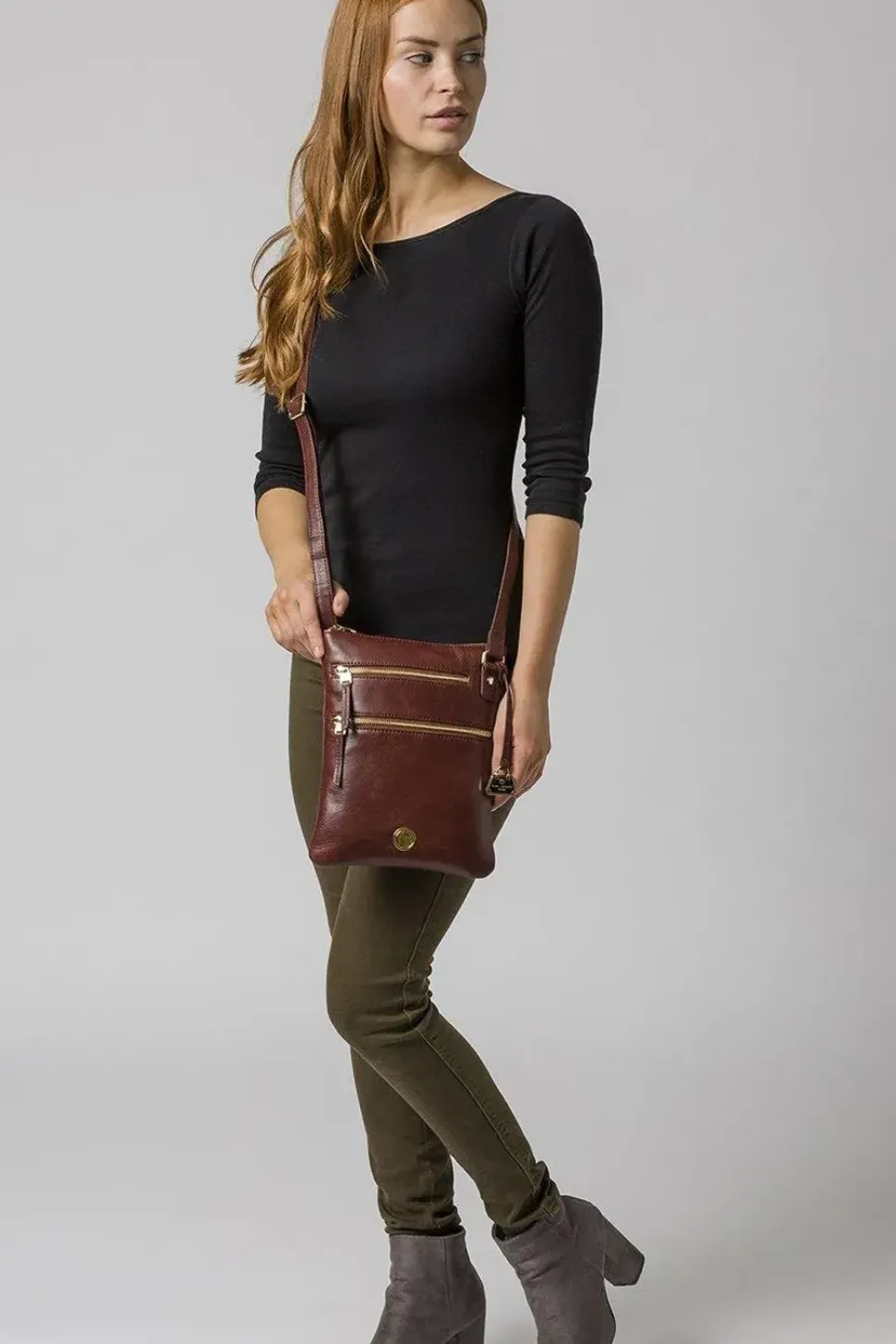 'Gardenia' Leather Cross Body Bag