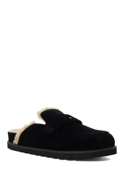 'Goldy' Suede Mules