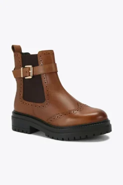 'Headline Brogue' Leather Boots
