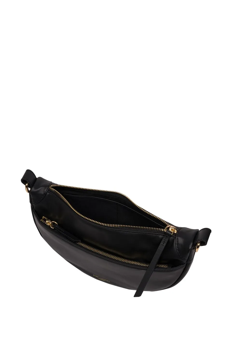 'Heidi' Leather Crescent Cross Body Bag