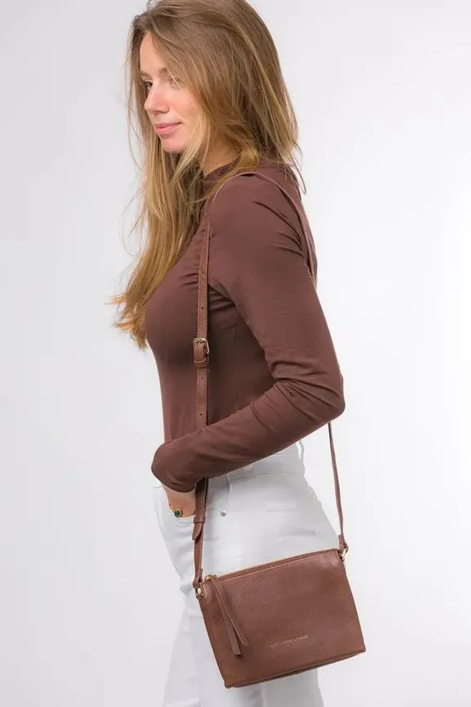 'Helena' Nappa Leather Cross Body Bag
