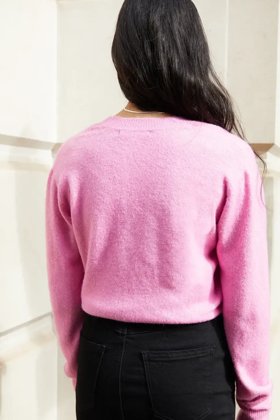 'Hepburn' Wrap Front Knitted Jumper