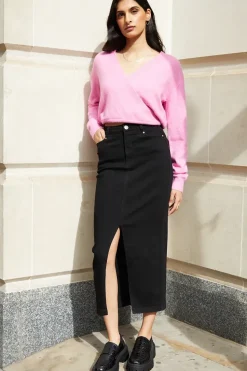 'Hepburn' Wrap Front Knitted Jumper