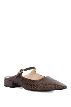 'Hints' Leather Mules