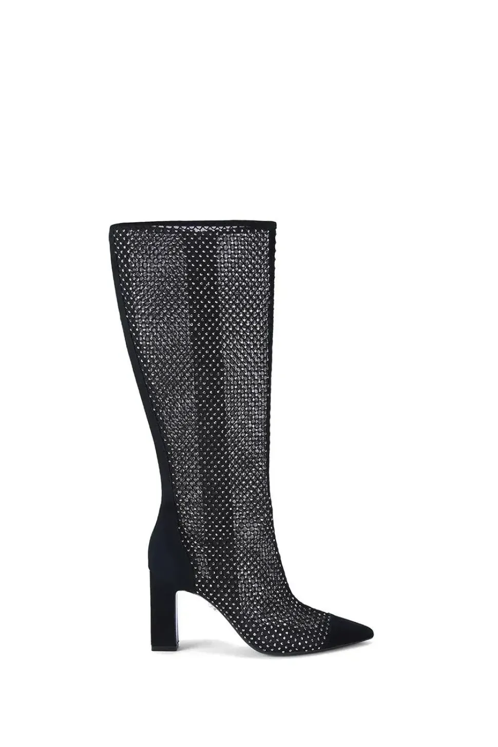 'Hotsox Knee Point' Suede Fabric Boots