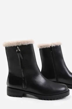 'Ice' Mid Calf Boot With Fur Trim