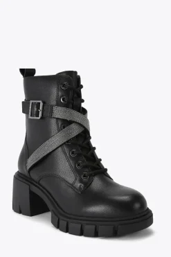 'Ignite Strap' Leather Boots