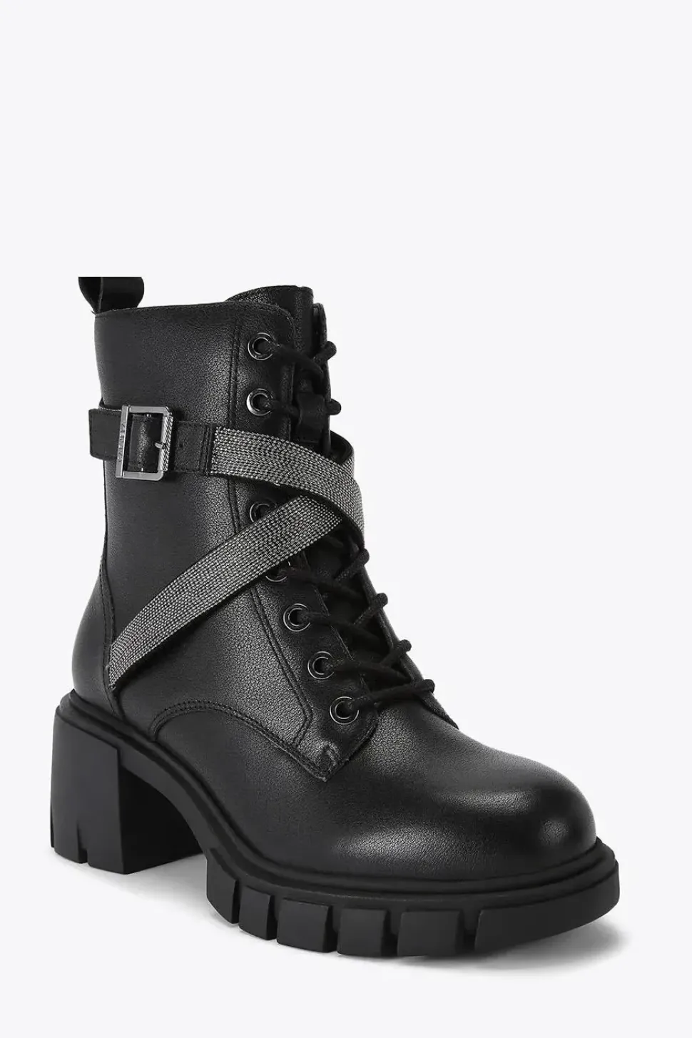'Ignite Strap' Leather Boots