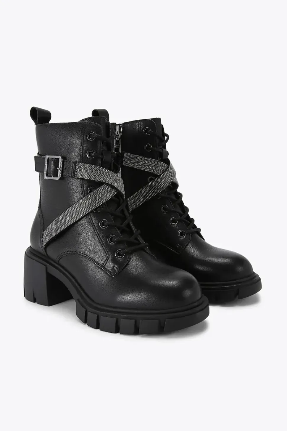 'Ignite Strap' Leather Boots