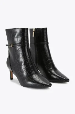 'Impress Ankle' Croc Print Boots