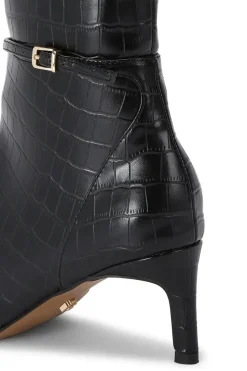 'Impress High Leg' Croc Print Boots
