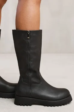 'Jayla' Mid Calf Boot With Double Zip