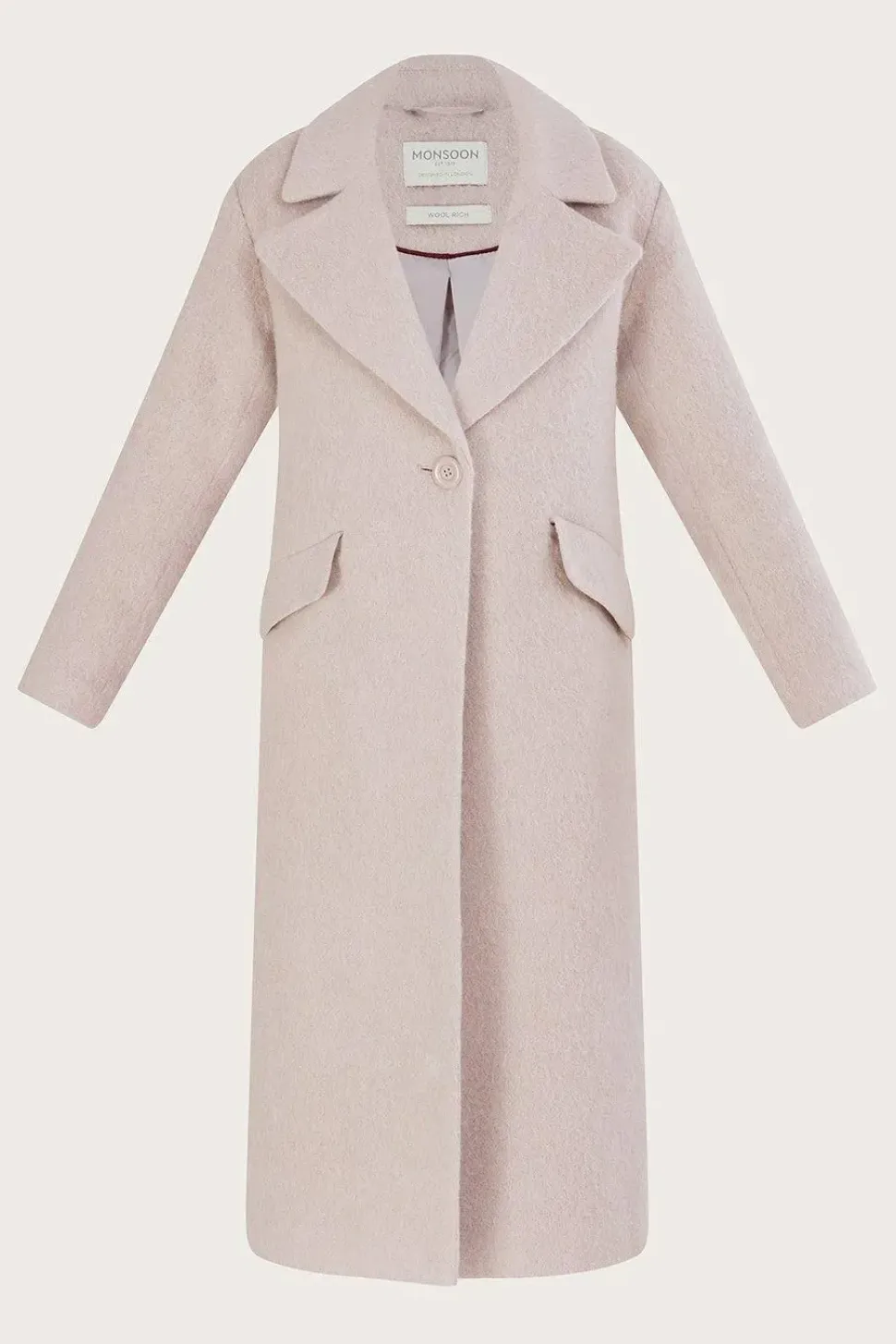 'Jenny' Brushed Wool Smart Coat