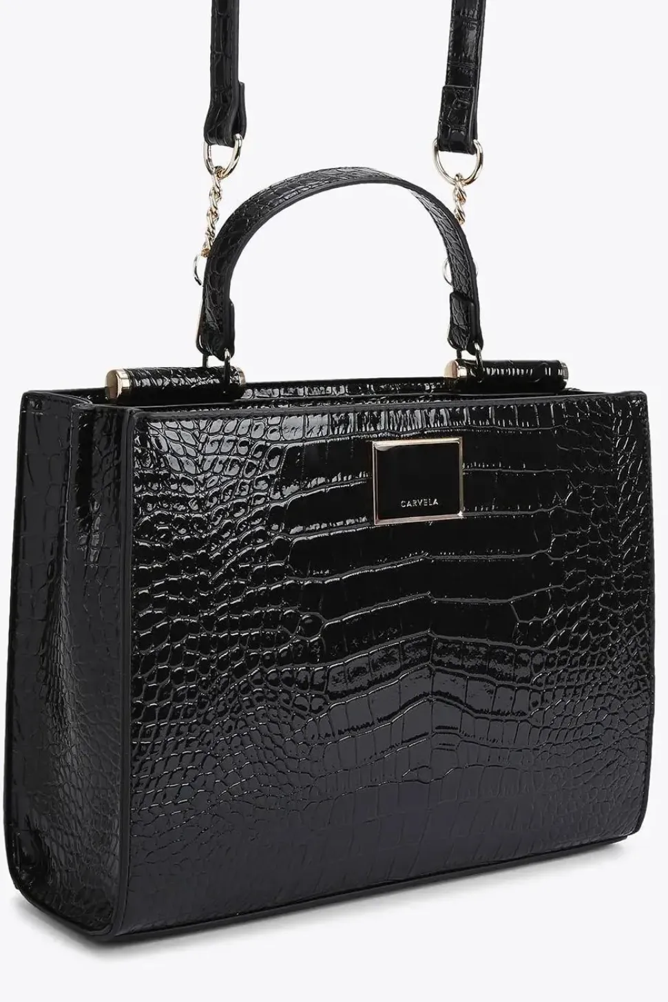 'Jessica Midi Tote 2' Croc Print Bag