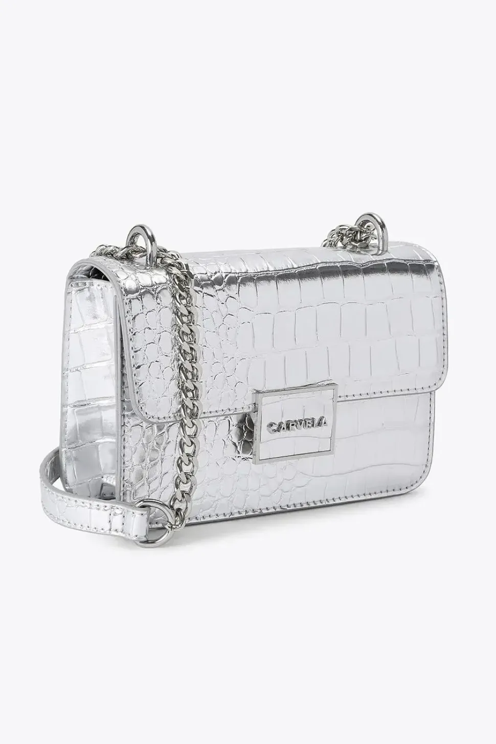 'Jessica Shoulder Bag' Croc Print