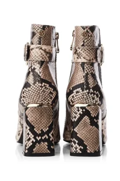 'Kailee' Snake Print Heeled Boots