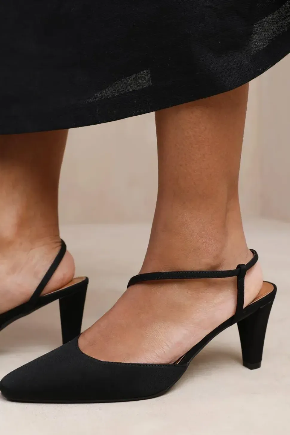 'Kansas' Cross Over Slingback Strap Heels