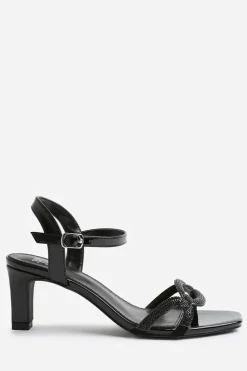 'Kenia' Extra Wide Fit Square Toe Low Block Heel