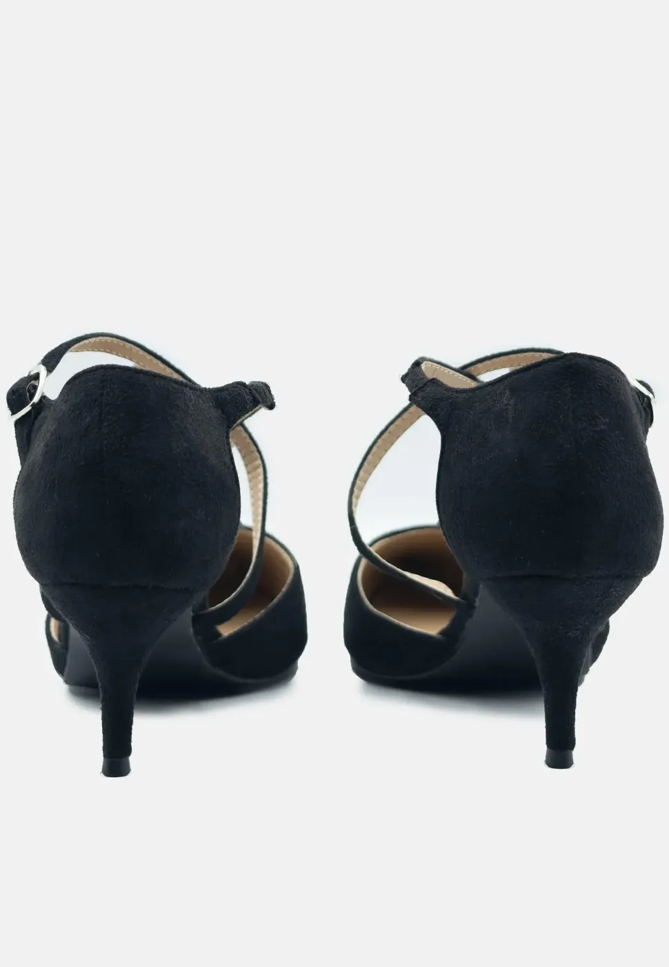 'Kennedi' Low Kitten Heel With Crossover Strap