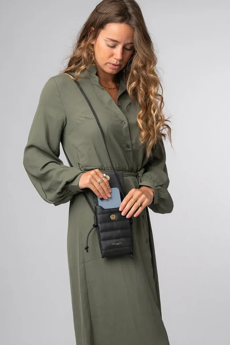 'Khloe' Leather Cross Body Phone Bag