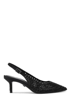 'Lazer Sling' Fabric Heels