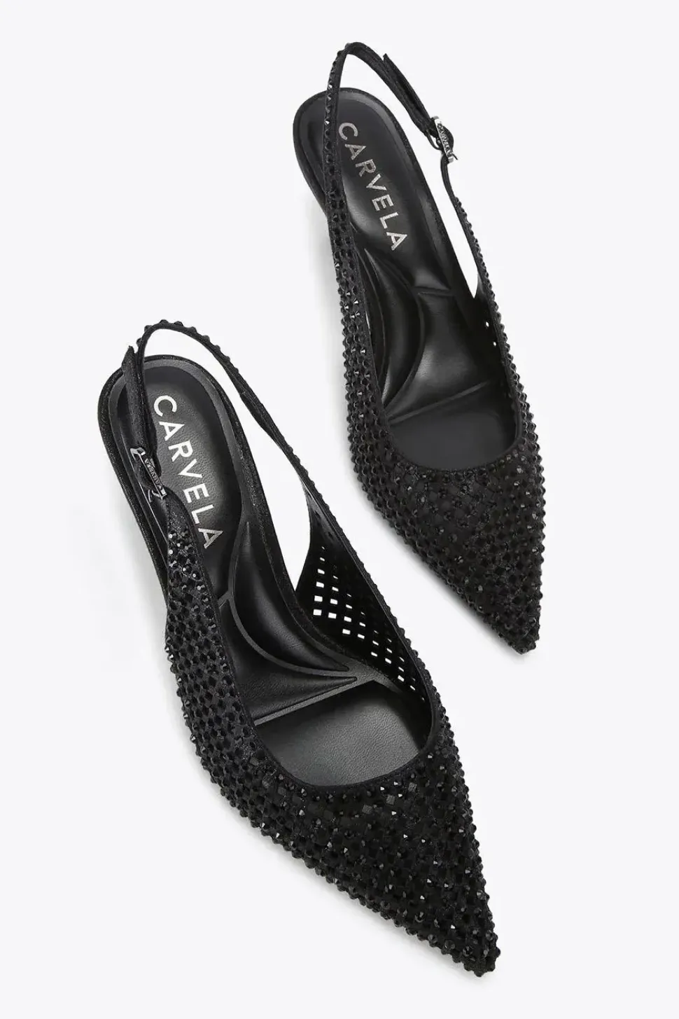 'Lazer Sling' Fabric Heels