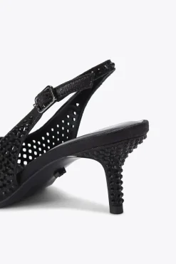 'Lazer Sling' Fabric Heels