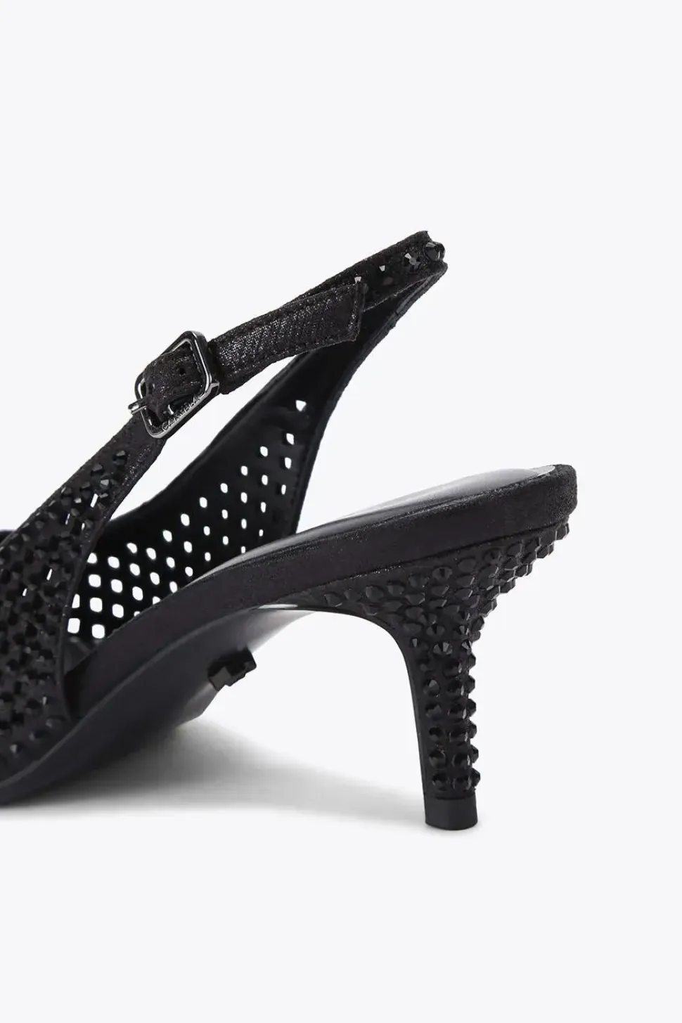 'Lazer Sling' Fabric Heels