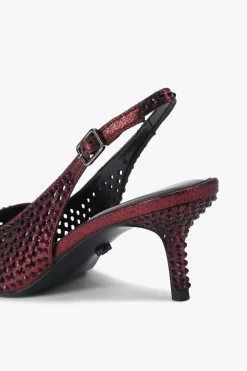 'Lazer Sling' Fabric Heels