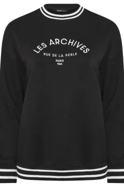 'Les Archives' Contrast Slogan Sweatshirt