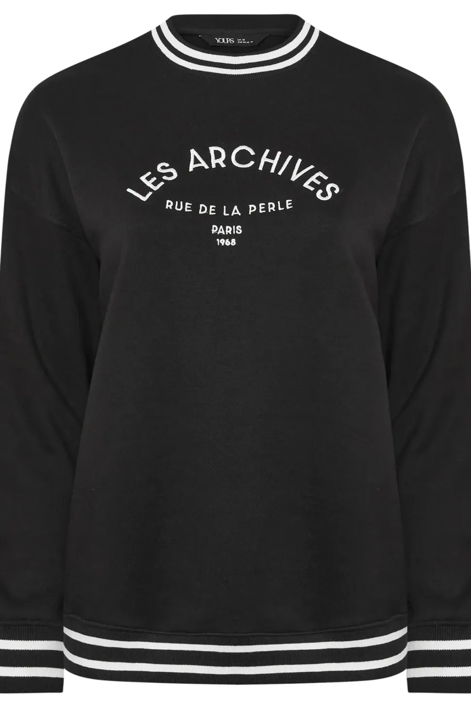 'Les Archives' Contrast Slogan Sweatshirt