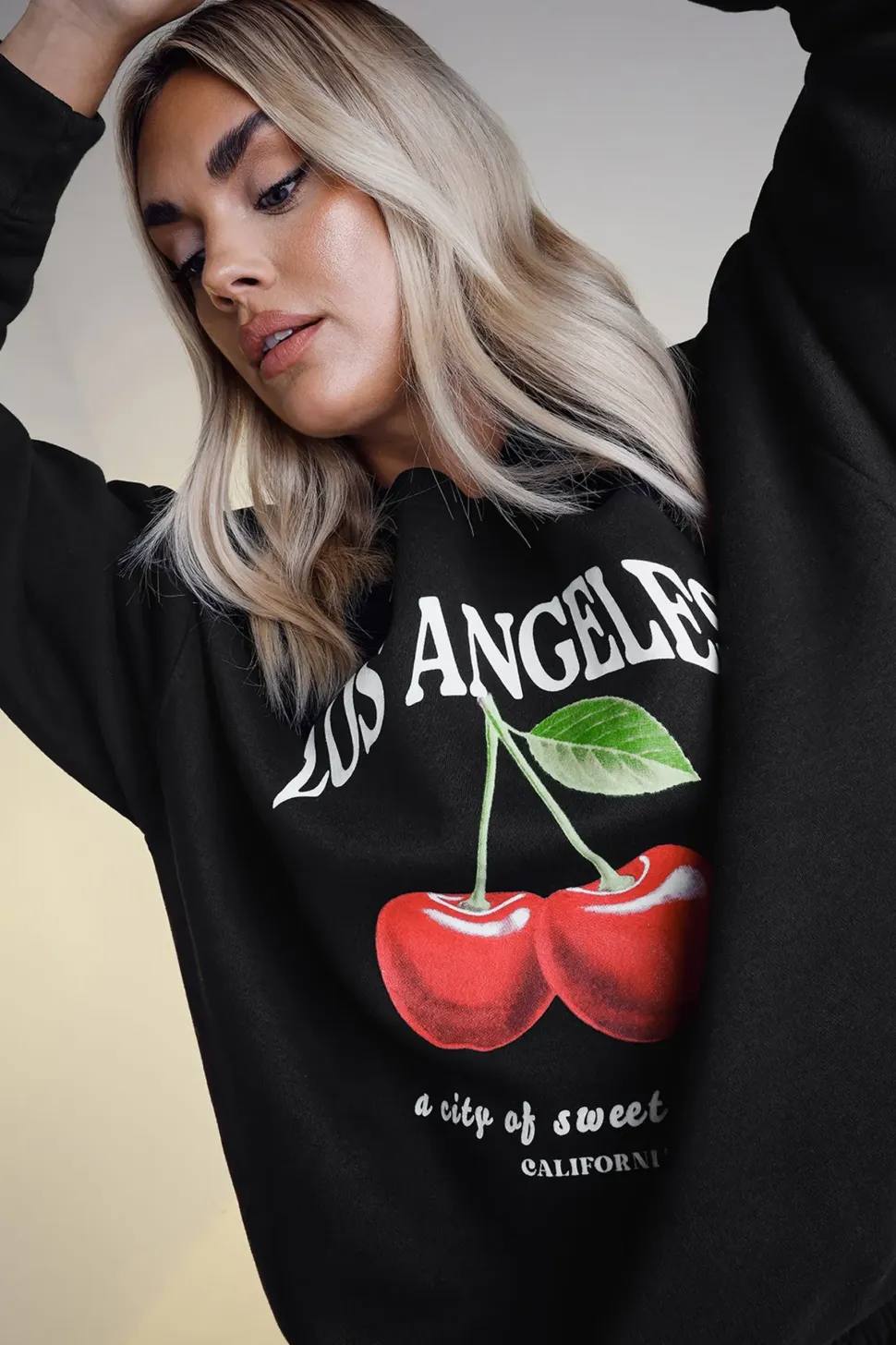 'Los Angeles' Cherry Print Sweatshirt
