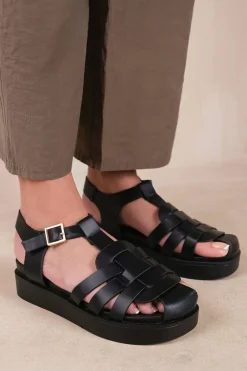 'Louisiana' Multi Strap Sandal With Buckle
