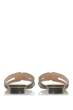 'Loupe' Leather Sliders