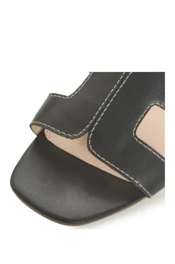 'Loupe' Leather Sliders