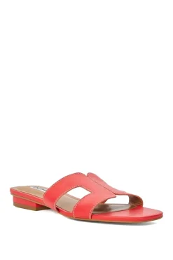 'Loupe' Leather Sliders