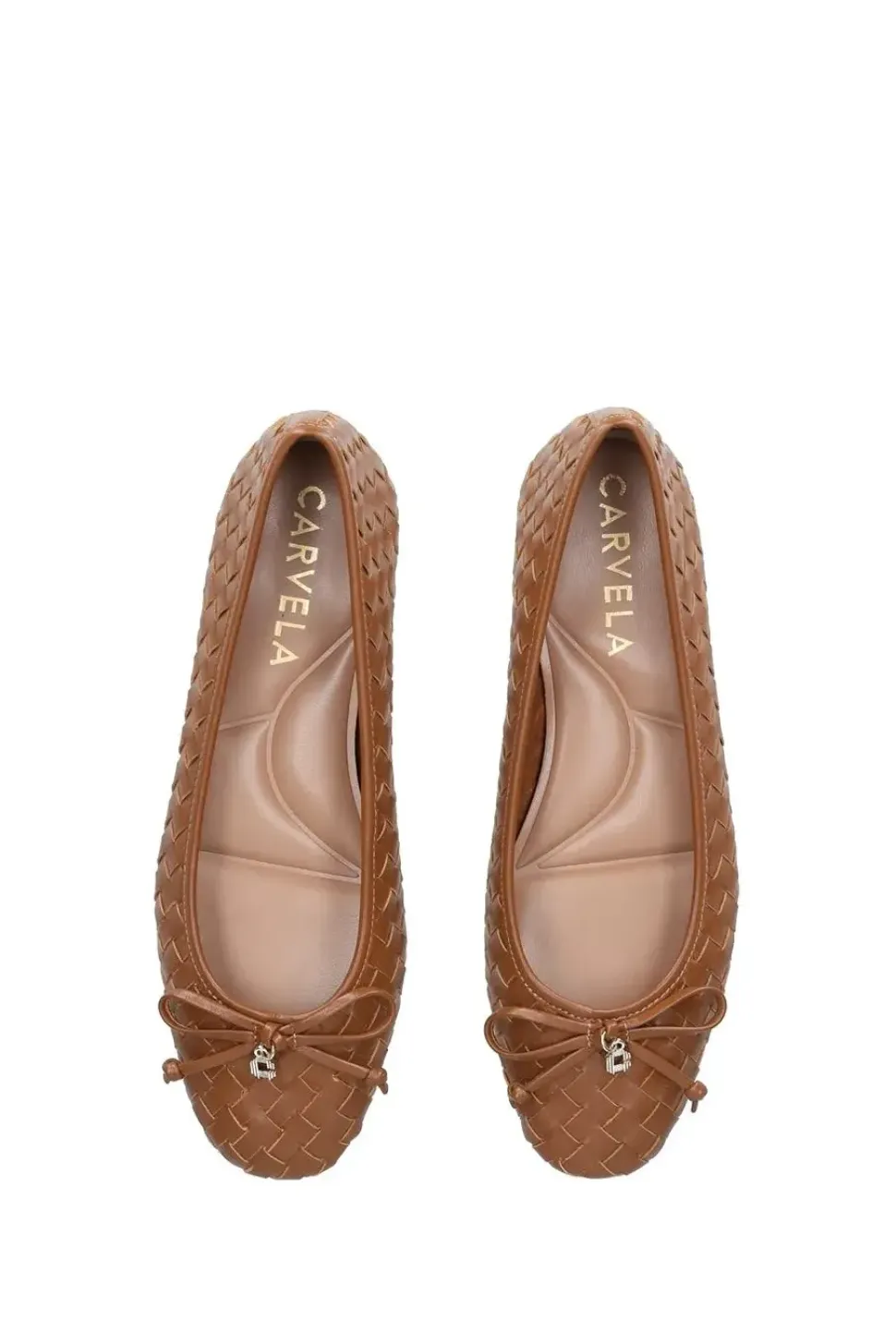 'Luggage' Leather Flats