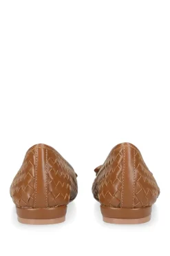 'Luggage' Leather Flats