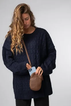 'Luna' Leather Cross Body Phone Bag