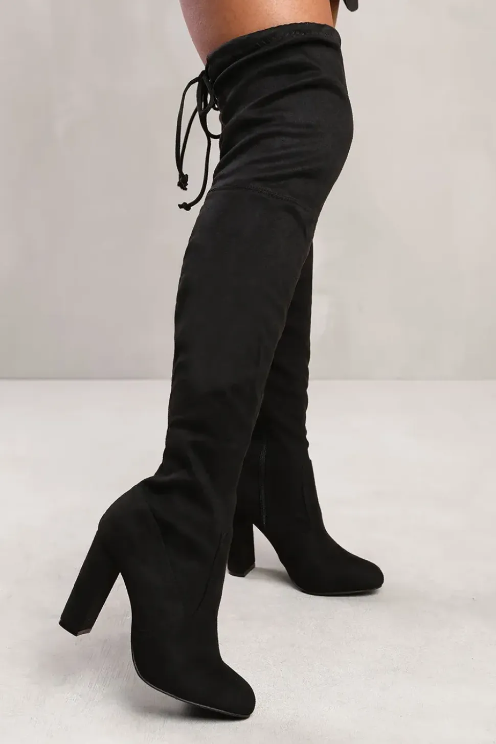 'Macie' Over The Knee Boot With Block Heel
