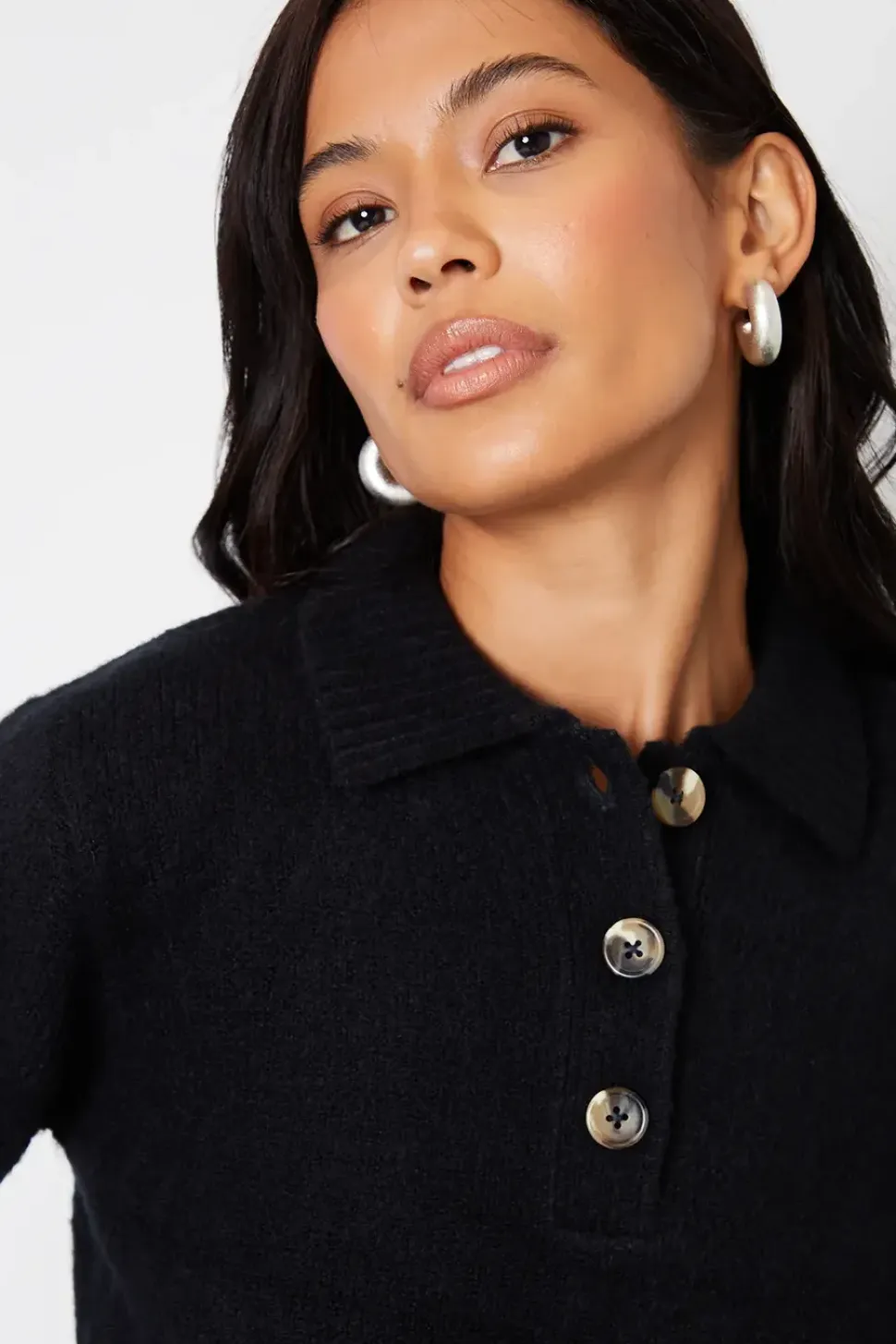 'Maed' Polo Collar Knitted Jumper